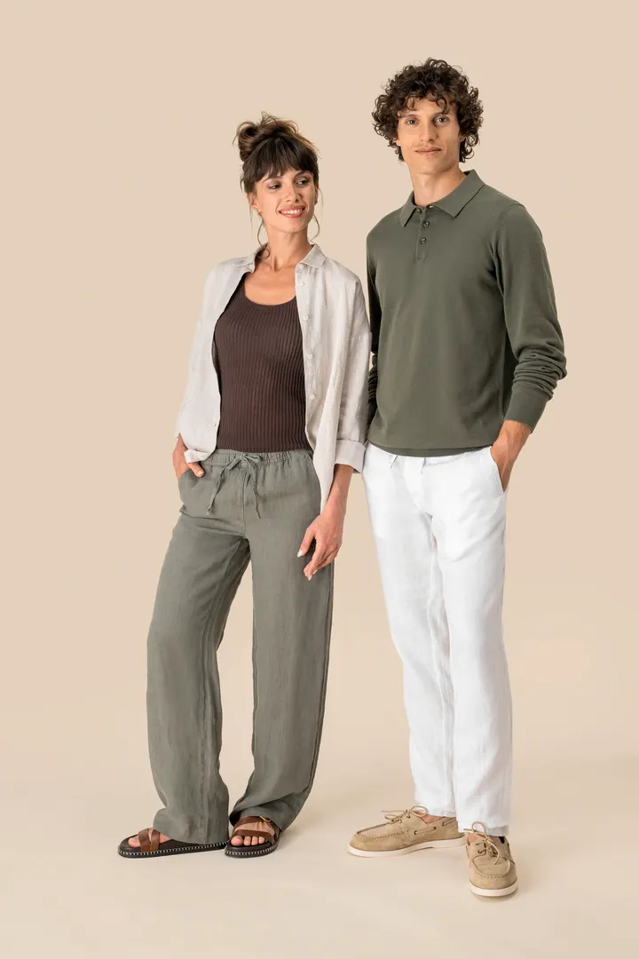 Pantalon délavé en lin homme 8
