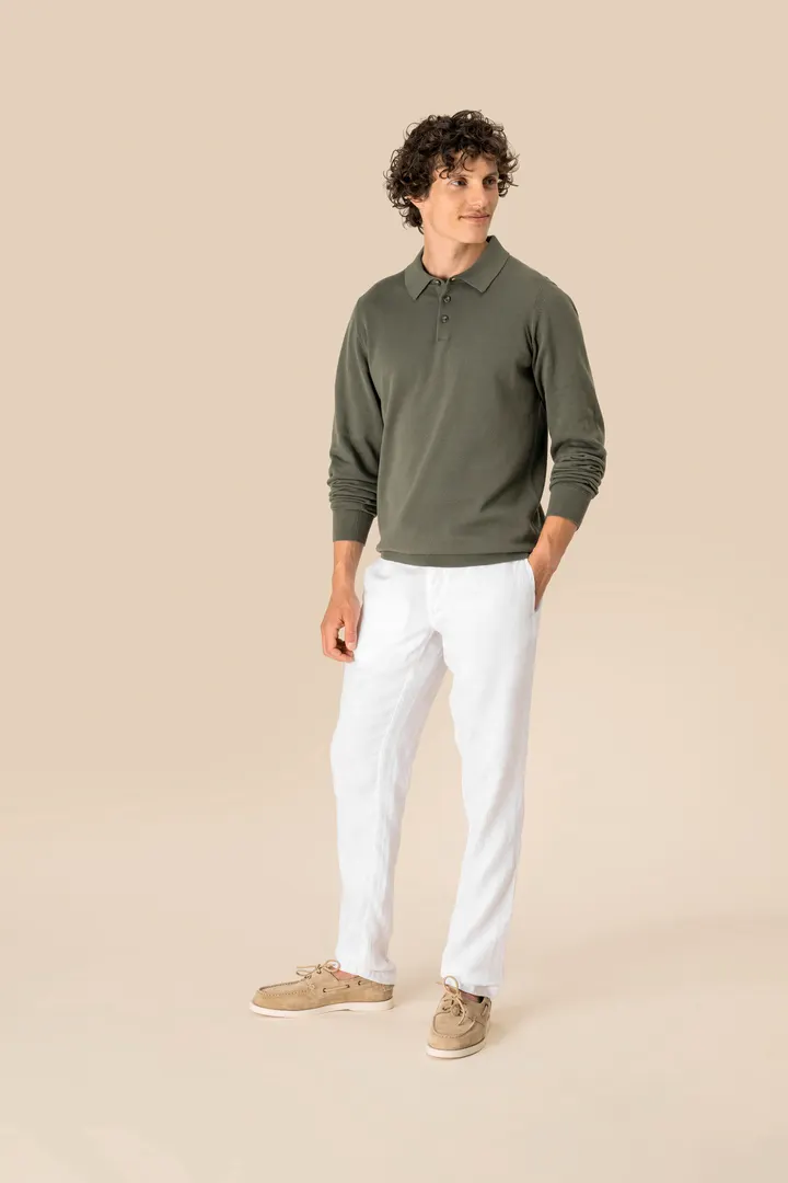 Pantalon délavé en lin homme 2
