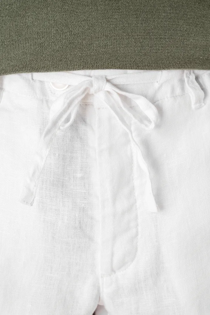 Pantalon délavé en lin homme 4