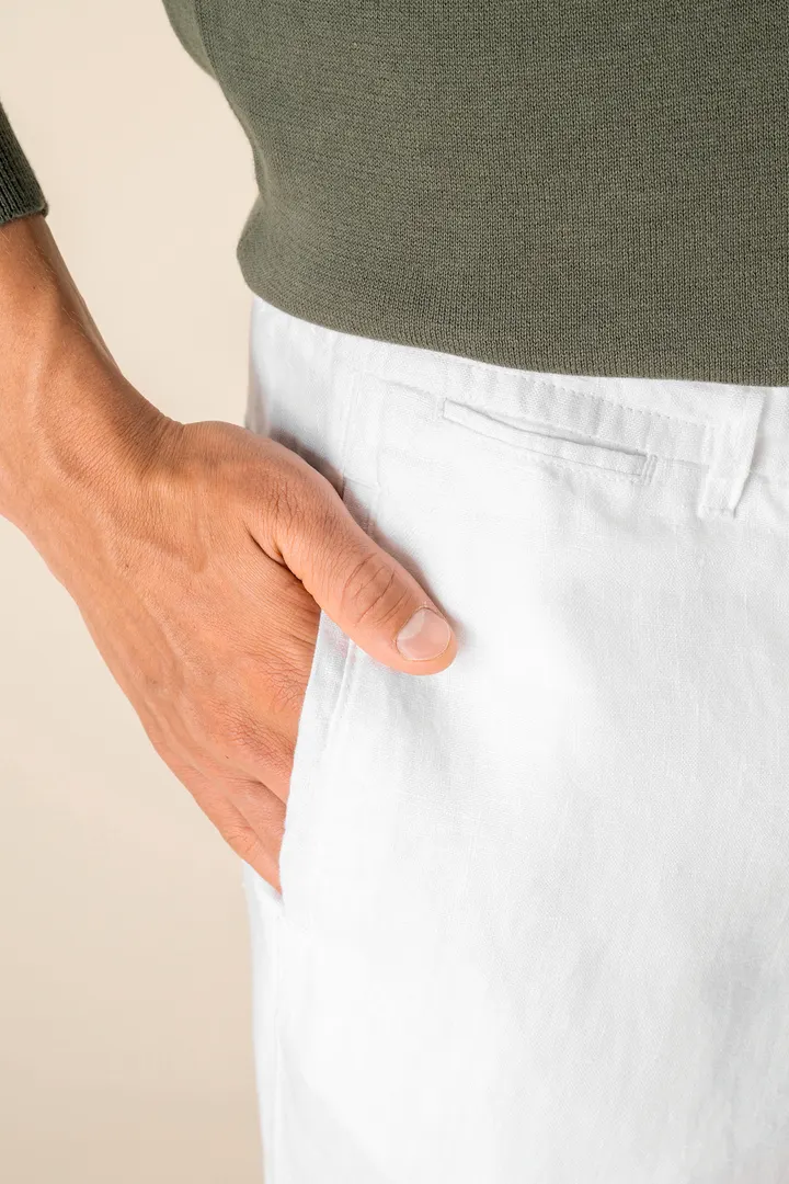 Pantalon délavé en lin homme 5