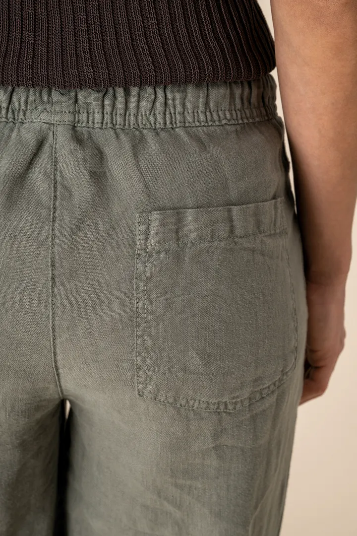 Ausgewaschene Damenhose aus Leinen 7