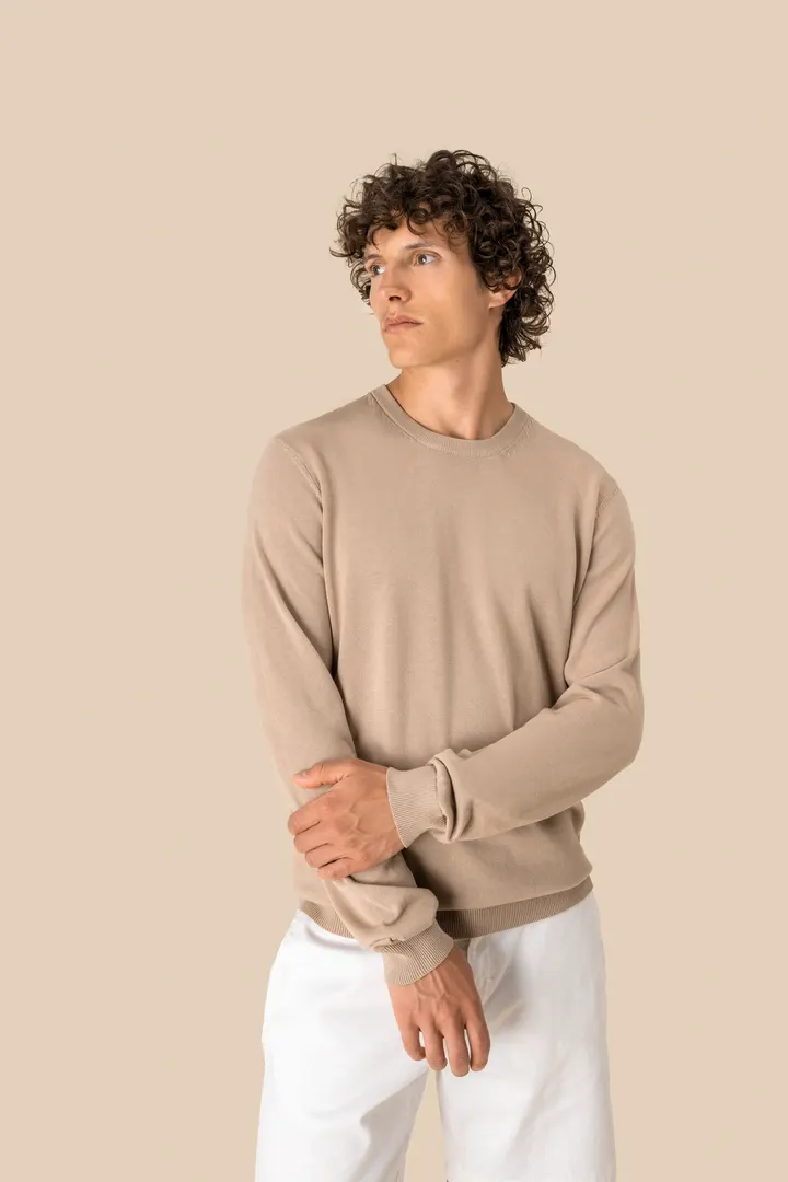 Pull écoresponsable à col rond homme 4
