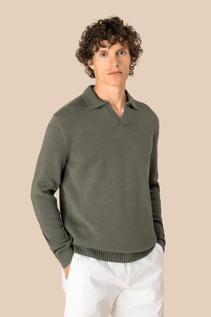 Pull homme à col polo 2