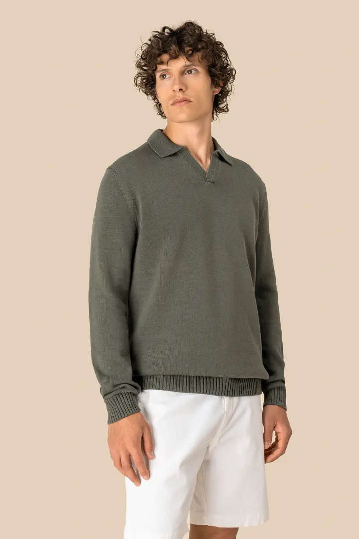 Pull homme à col polo 3