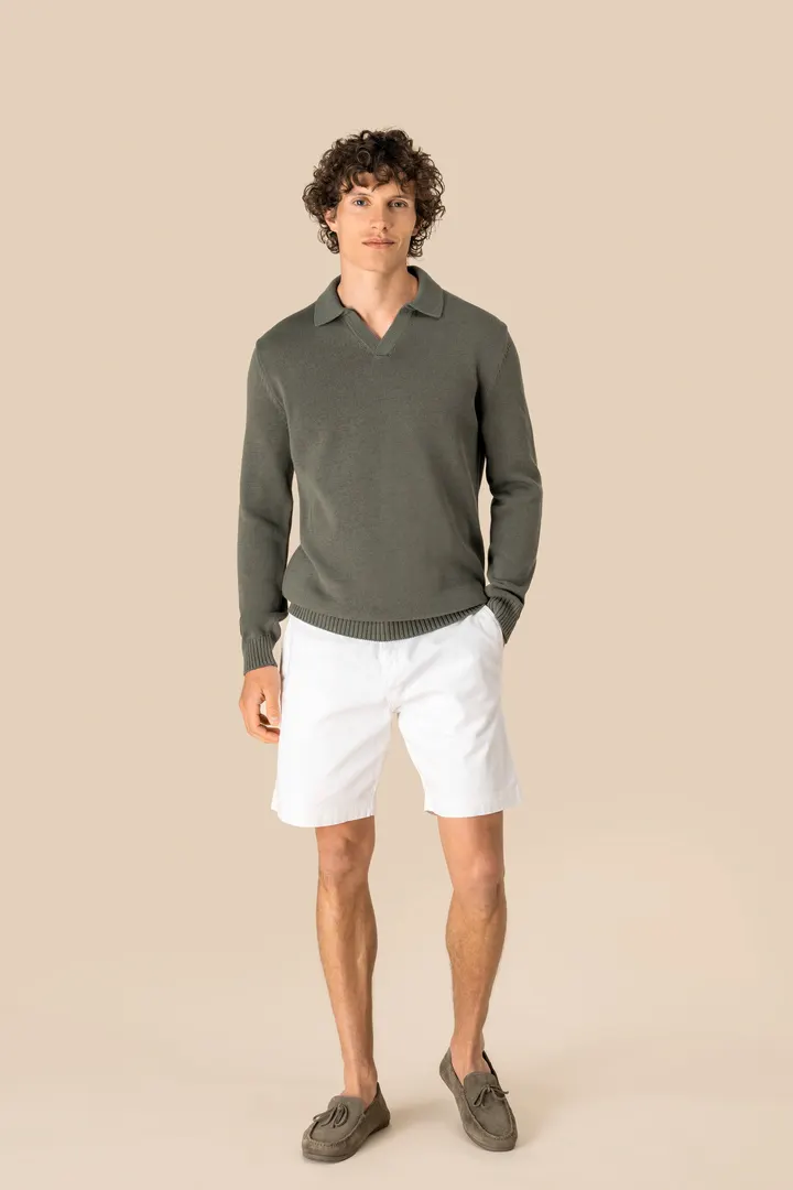 Pull homme à col polo 1