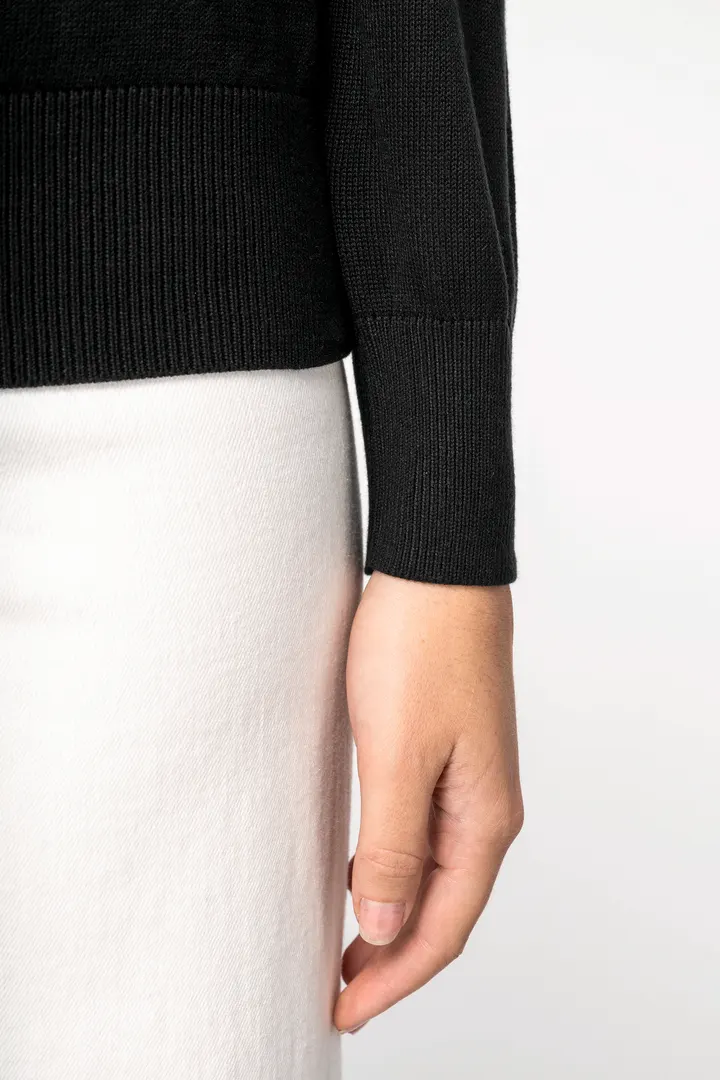 Umweltfreundlicher Damenpullover mit V-Ausschnitt aus Lyocell 3