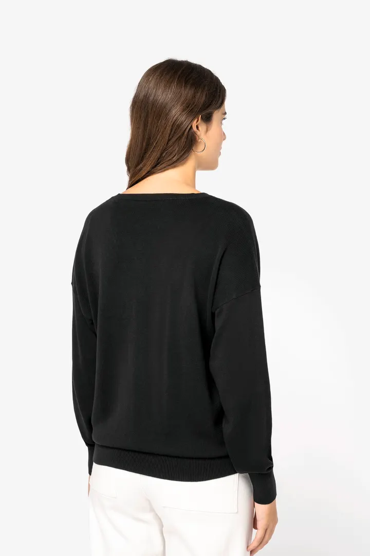 Umweltfreundlicher Damenpullover mit V-Ausschnitt aus Lyocell 7