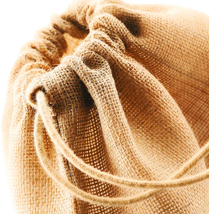 Jute Tasche mit Kordeln 2