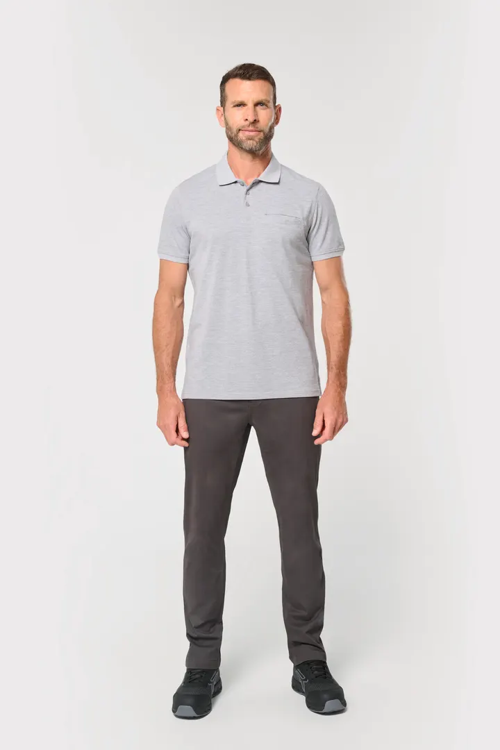 Bio-Baumwolle Unisex-Poloshirt mit Brusttasche 2