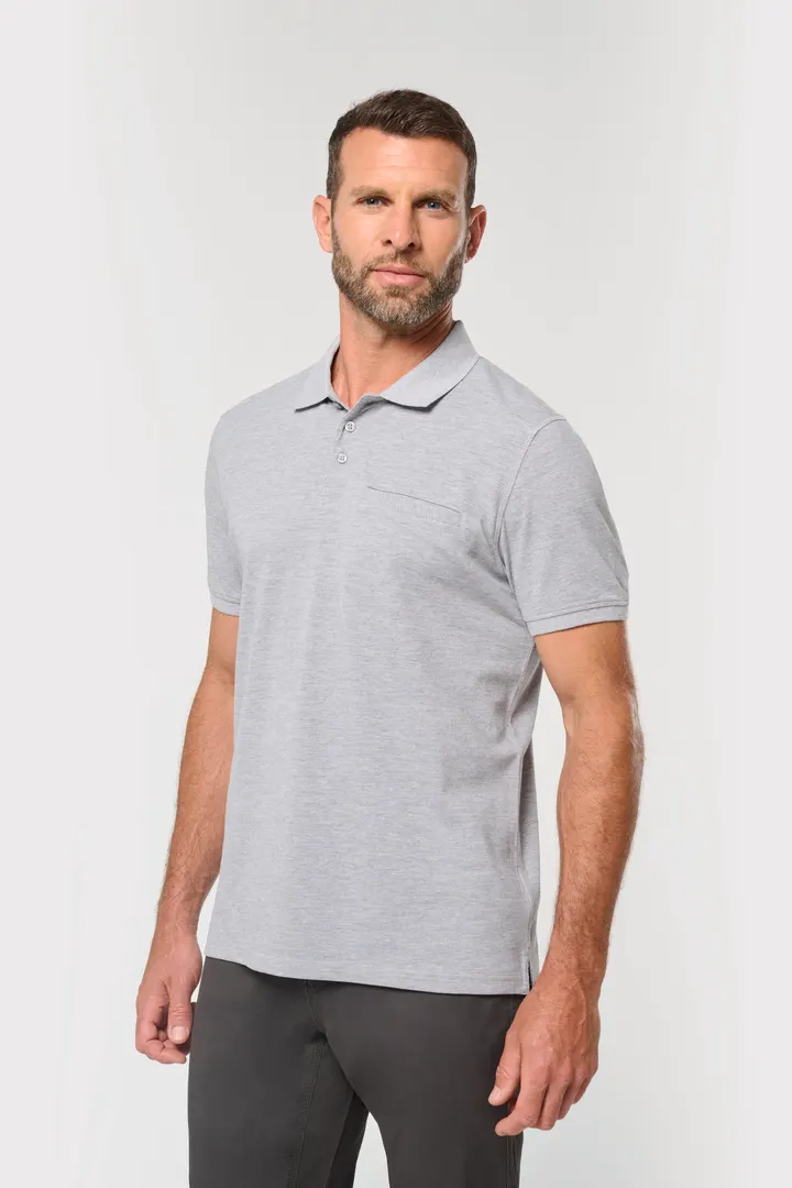 Bio-Baumwolle Unisex-Poloshirt mit Brusttasche 4