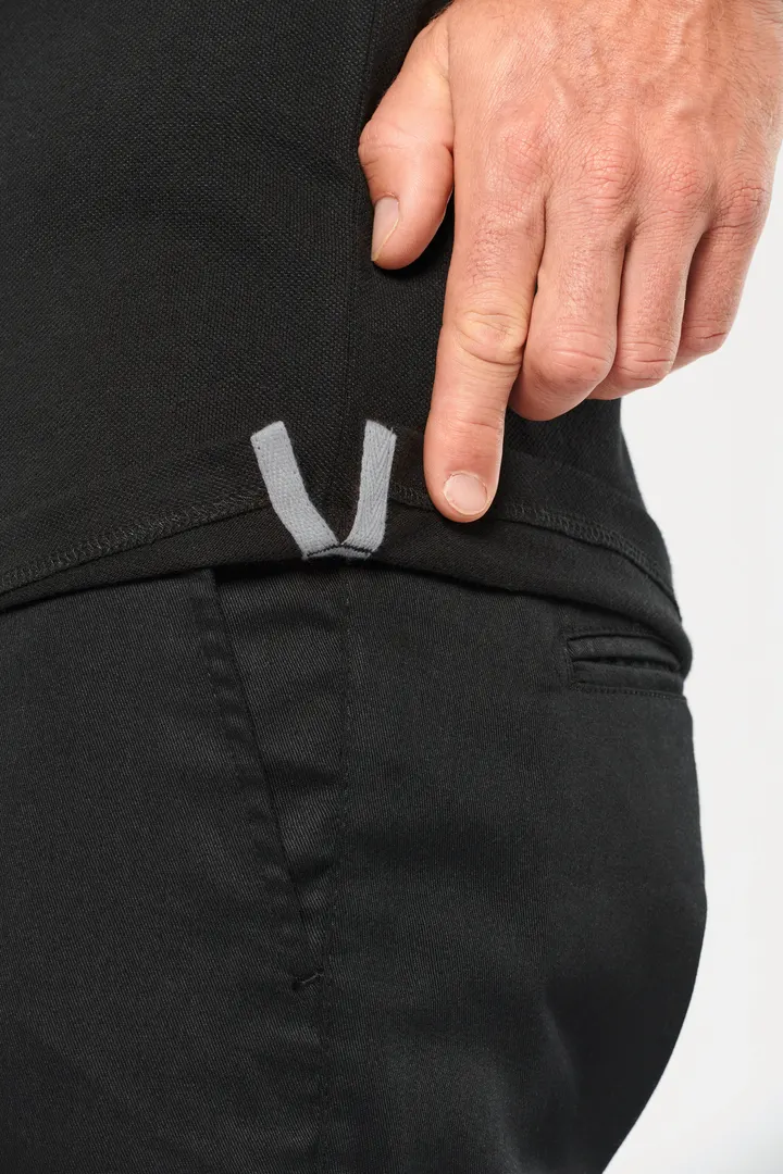 Polo bicolore écoresponsable manches courtes unisexe 28