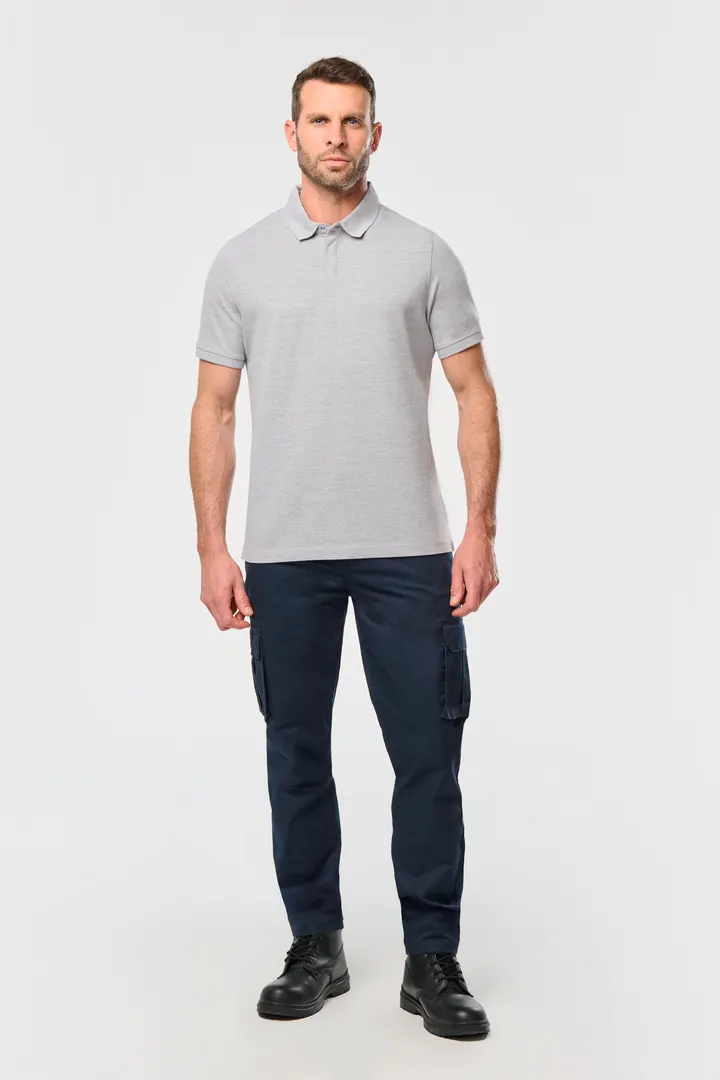 Polo col boutons pression manches courtes homme 5