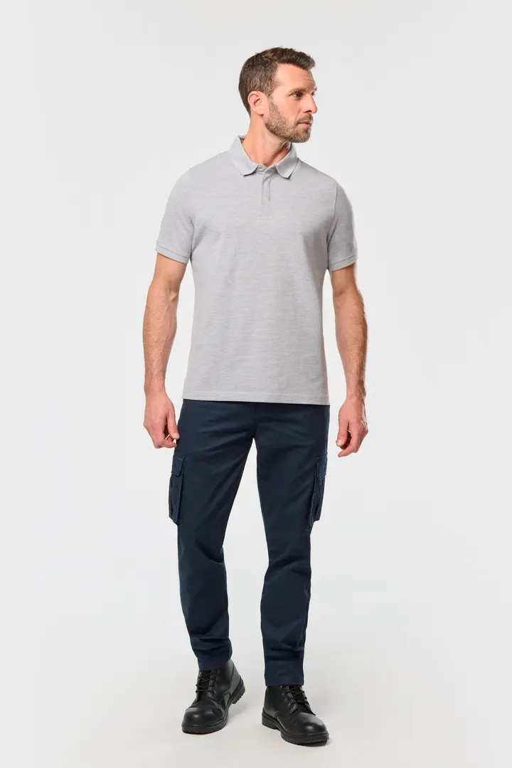 Polo col boutons pression manches courtes homme 6