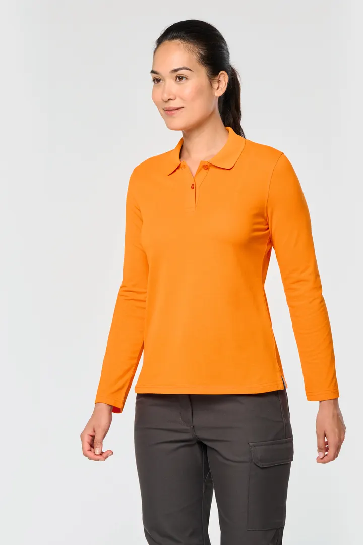 Langarm-Polohemd für Damen 16