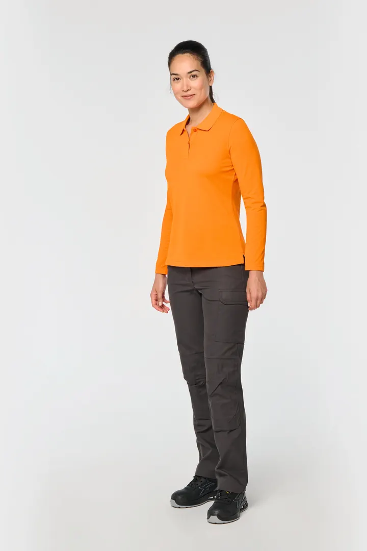 Langarm-Polohemd für Damen 17