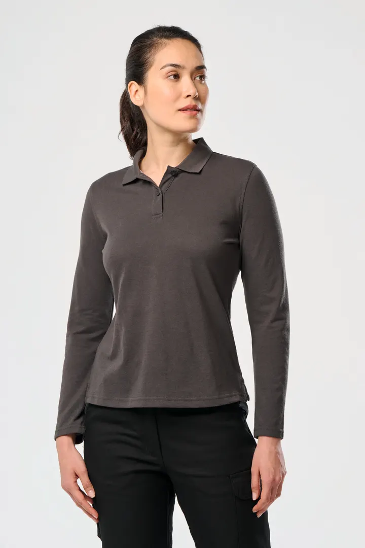 Langarm-Polohemd für Damen 6