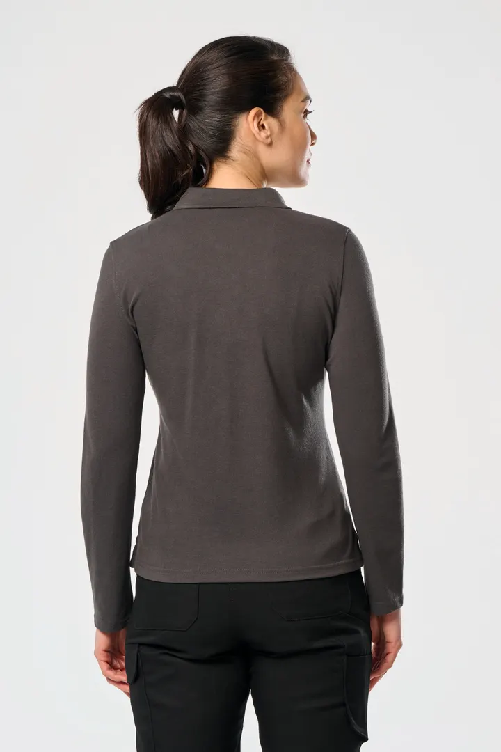 Langarm-Polohemd für Damen 7