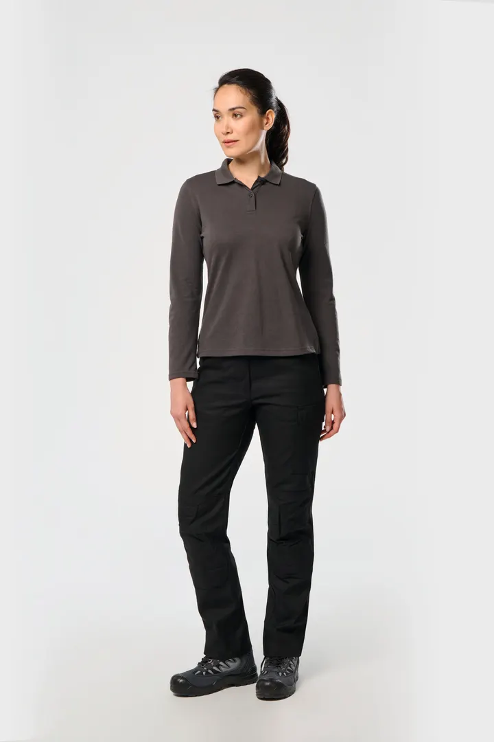 Langarm-Polohemd für Damen 8