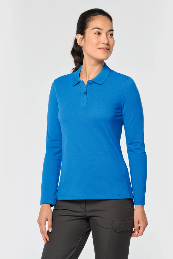 Langarm-Polohemd für Damen 10