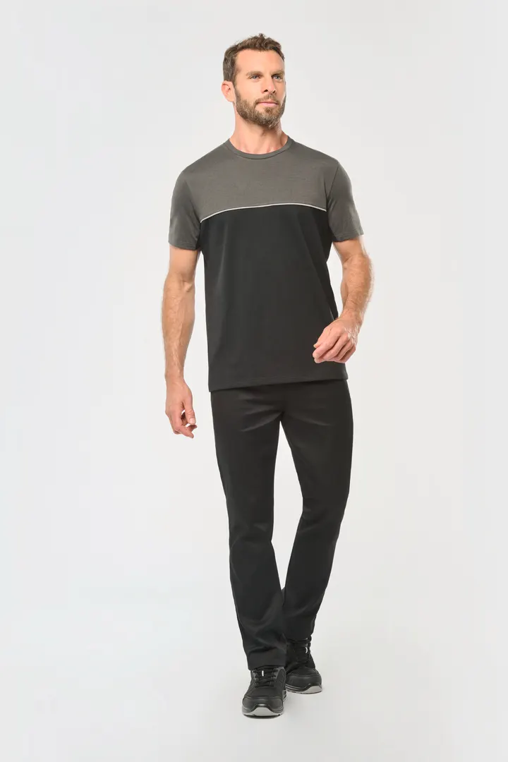 T-shirt bicolore écoresponsable manches courtes unisexe 24