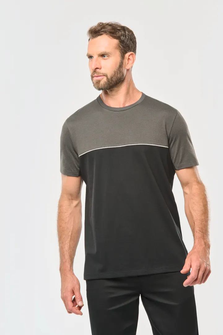 T-shirt bicolore écoresponsable manches courtes unisexe 25