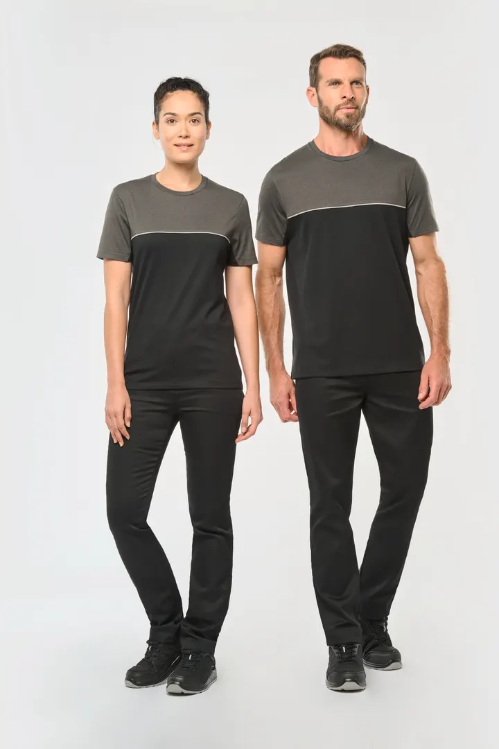 T-shirt bicolore écoresponsable manches courtes unisexe 9