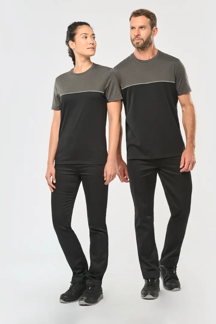 T-shirt bicolore écoresponsable manches courtes unisexe 11