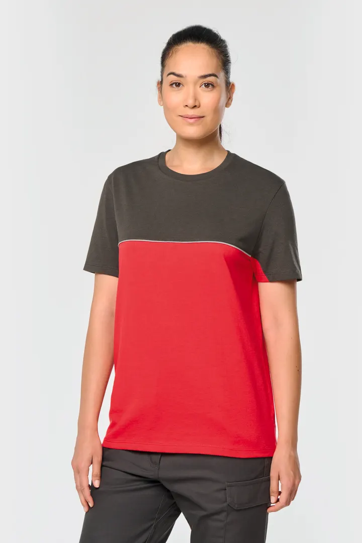 T-shirt bicolore écoresponsable manches courtes unisexe 16