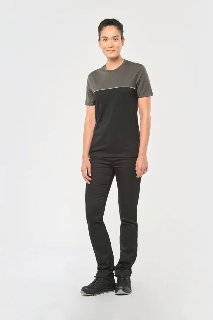 T-shirt bicolore écoresponsable manches courtes unisexe 19