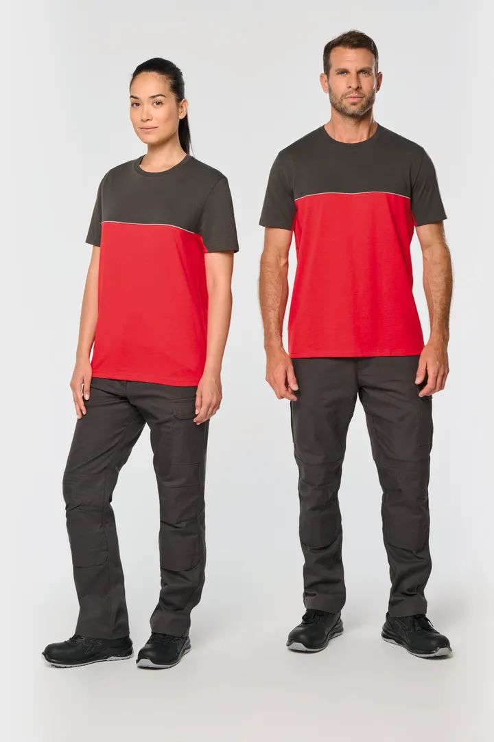 T-shirt bicolore écoresponsable manches courtes unisexe 18