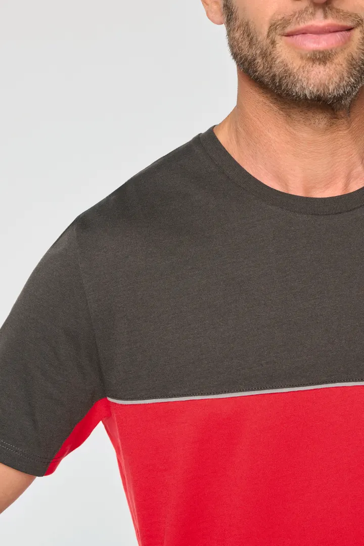 T-shirt bicolore écoresponsable manches courtes unisexe 2