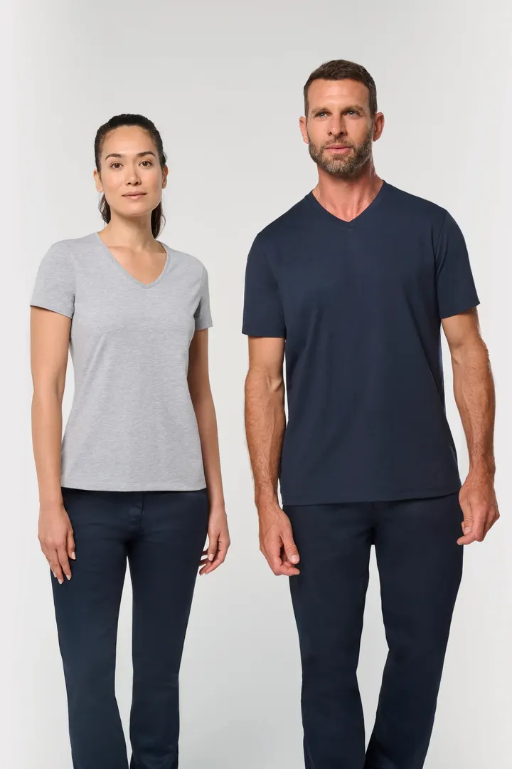 T-shirt écoresponsable col V antibactérien femme 16