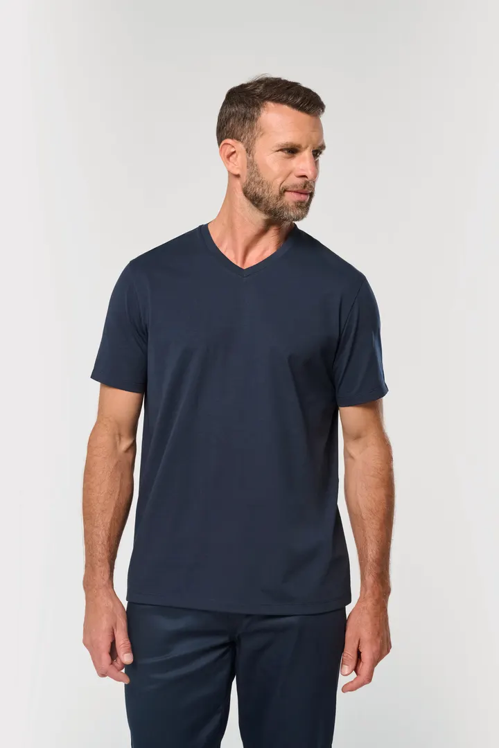 T-shirt écoresponsable col V antibactérien homme 3