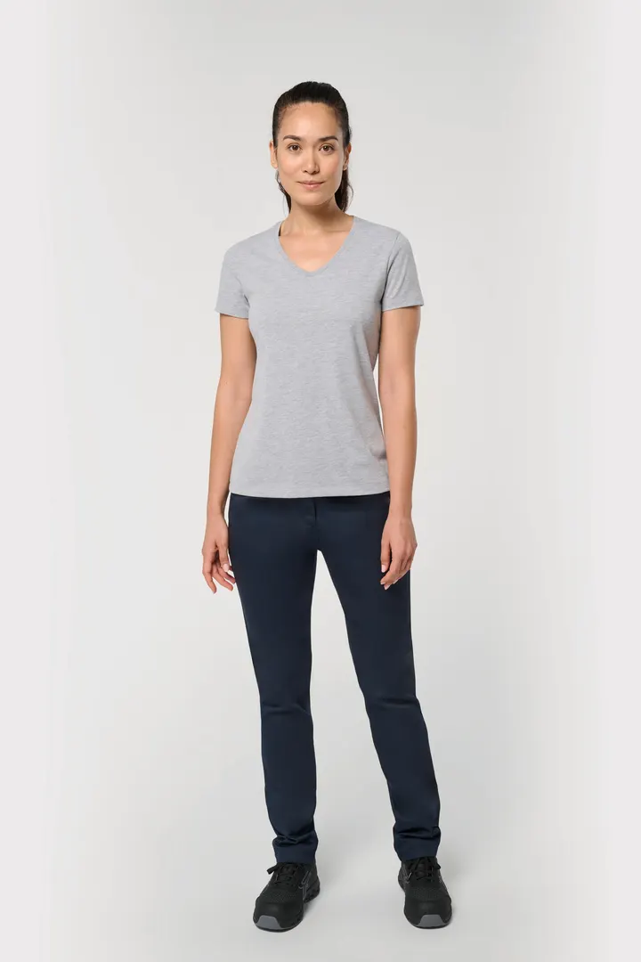 T-shirt écoresponsable col V antibactérien femme 2
