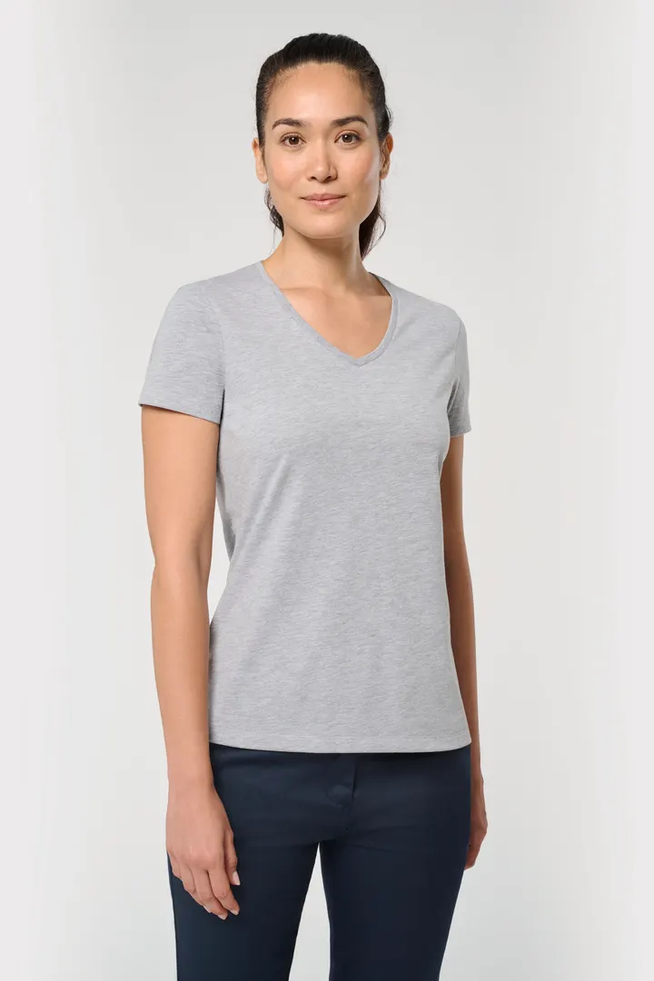 T-shirt écoresponsable col V antibactérien femme 3