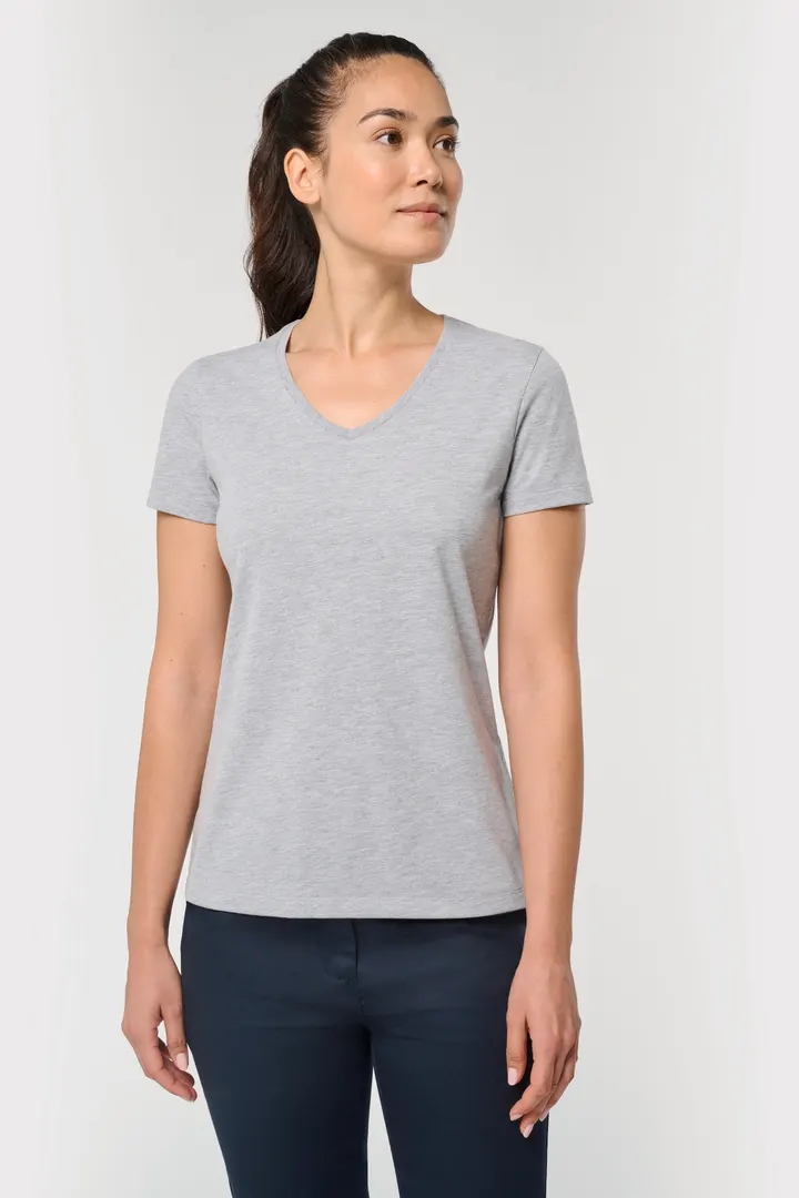 T-shirt écoresponsable col V antibactérien femme 4