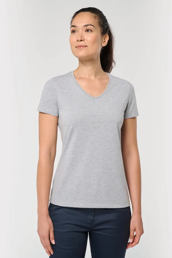 T-shirt écoresponsable col V antibactérien femme 8