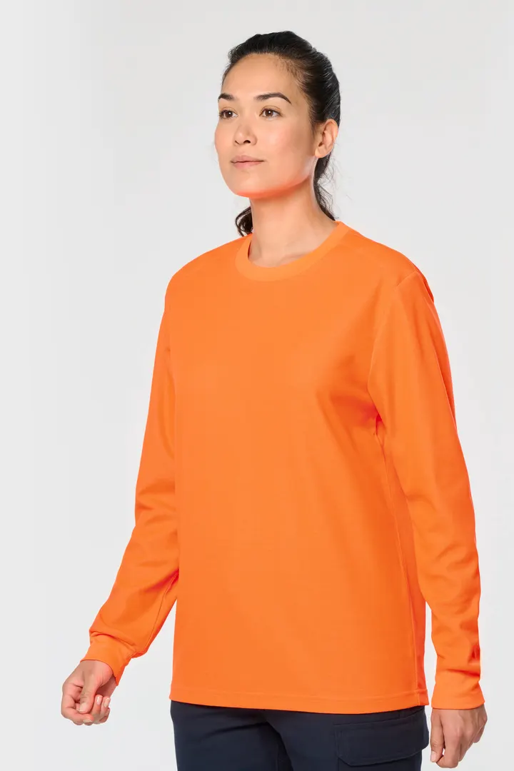 T-shirt unisexe écoresponsable manches longues coton/polyester 14