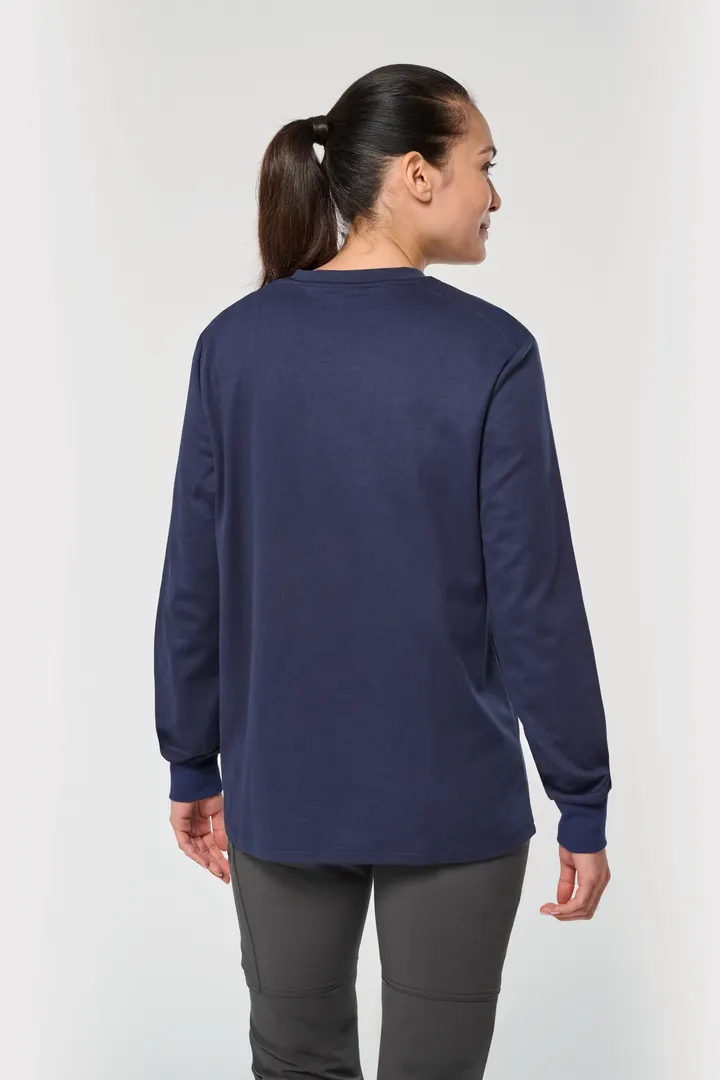 T-shirt unisexe écoresponsable manches longues coton/polyester 18