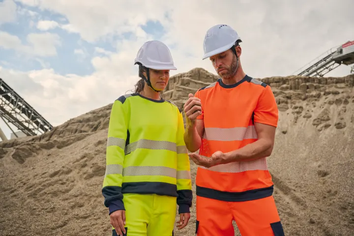Recyceltes Sicherheits-T-Shirt mit Rundhalsausschnitt und kurzen Ärmeln 12