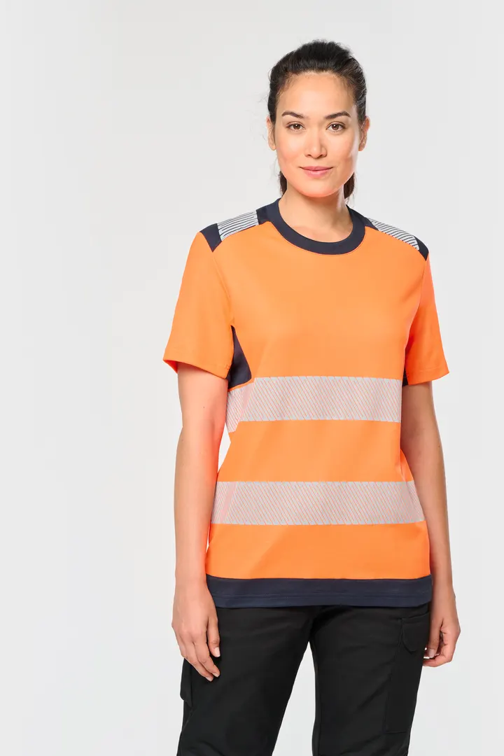Recyceltes Sicherheits-T-Shirt mit Rundhalsausschnitt und kurzen Ärmeln 16