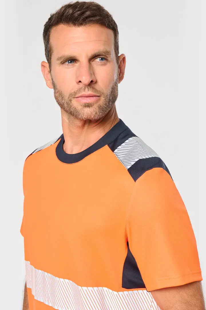 Recyceltes Sicherheits-T-Shirt mit Rundhalsausschnitt und kurzen Ärmeln 9