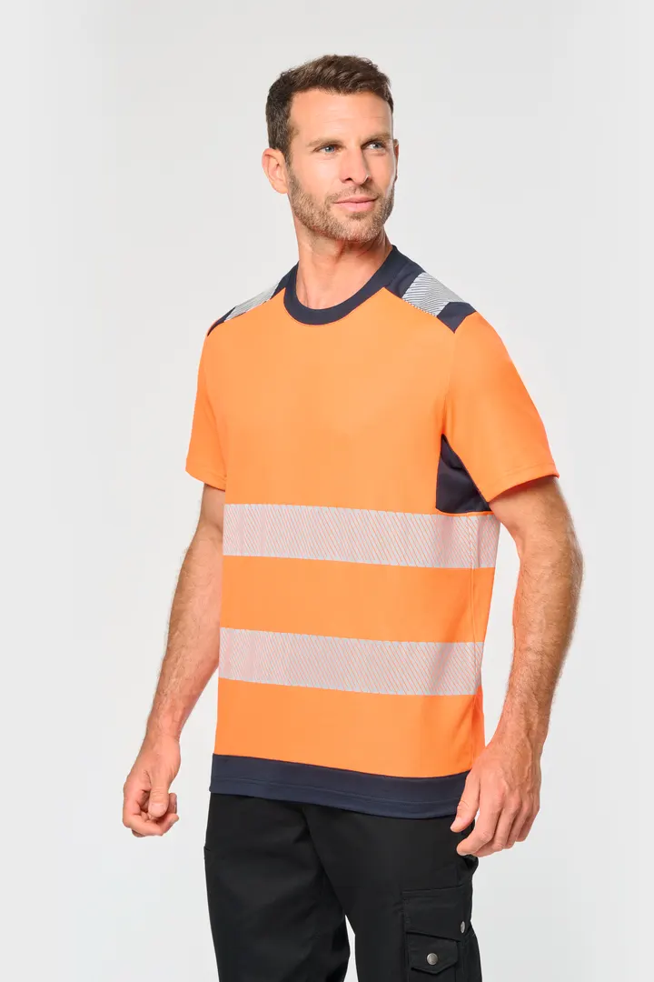 Recyceltes Sicherheits-T-Shirt mit Rundhalsausschnitt und kurzen Ärmeln 10