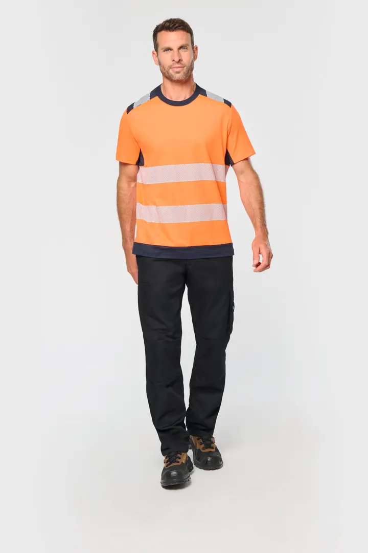Recyceltes Sicherheits-T-Shirt mit Rundhalsausschnitt und kurzen Ärmeln 11