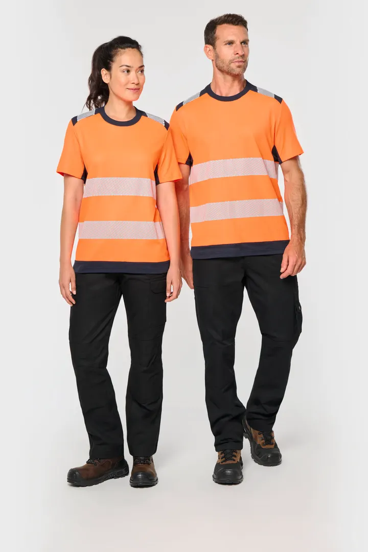Recyceltes Sicherheits-T-Shirt mit Rundhalsausschnitt und kurzen Ärmeln 2