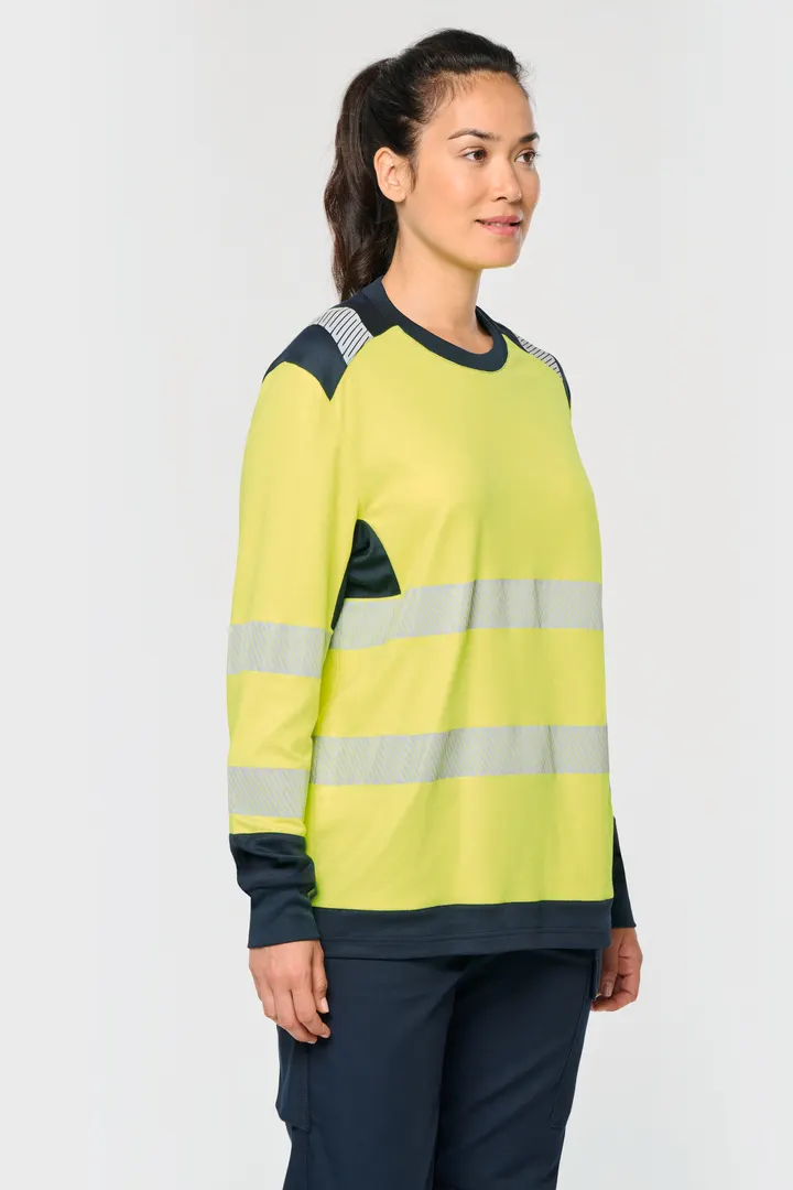 T-shirt de sécurité recyclé col rond manches longues unisexe 5