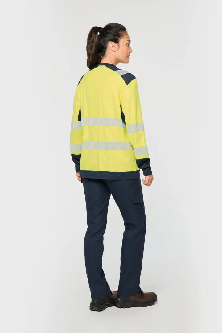 T-shirt de sécurité recyclé col rond manches longues unisexe 6