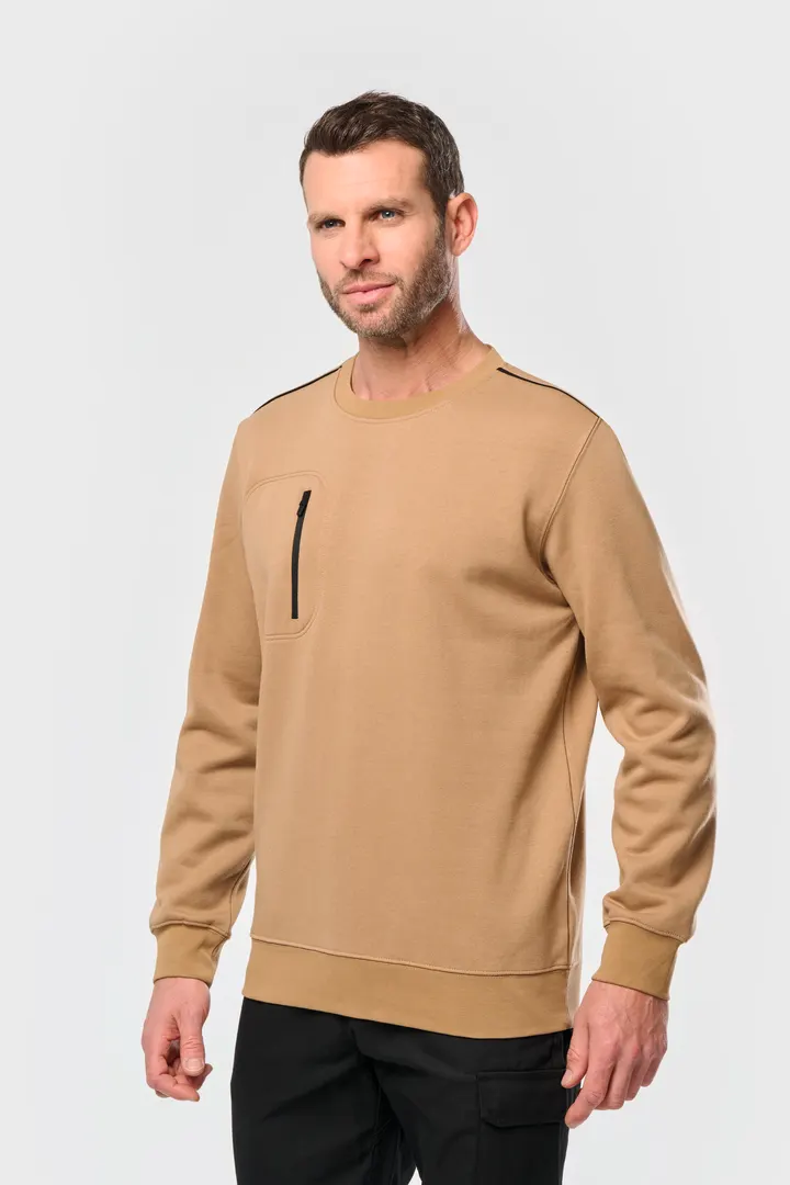 Day To Day Unisex-Sweatshirt mit kontrastfarbener zip Tasche 17