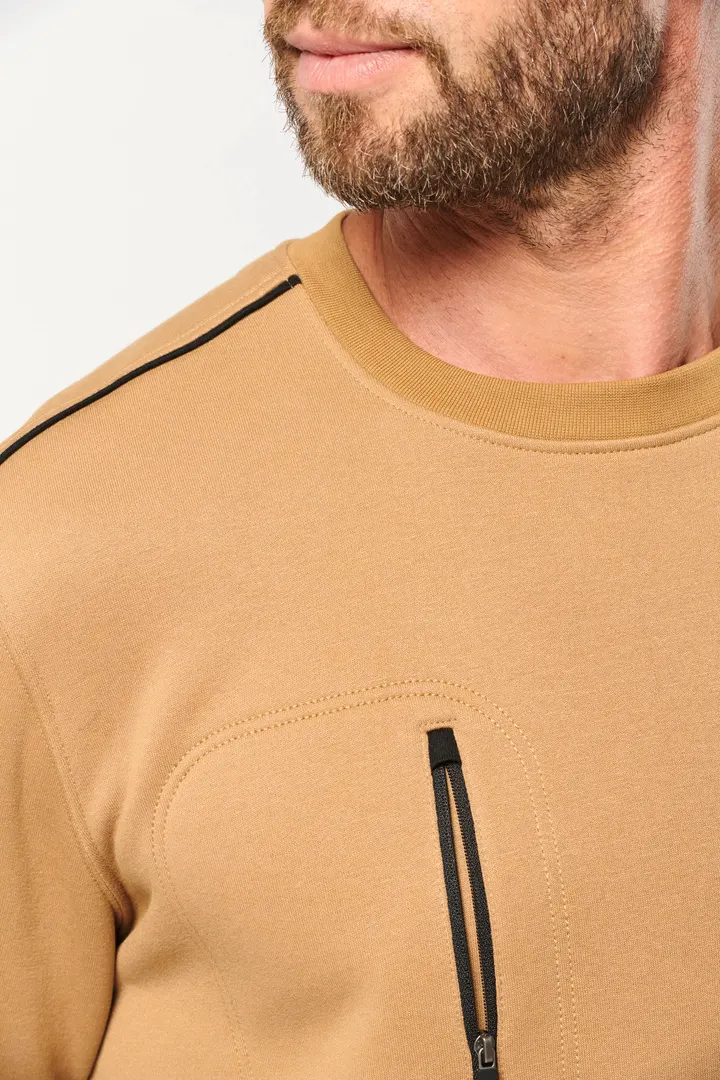 Day To Day Unisex-Sweatshirt mit kontrastfarbener zip Tasche 29