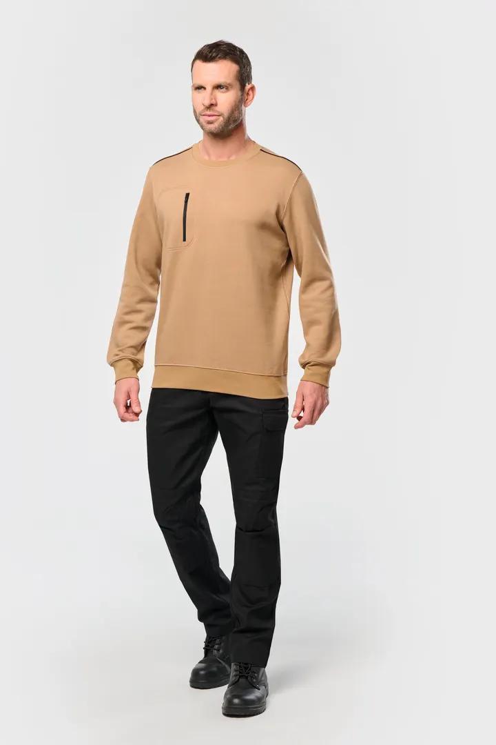 Day To Day Unisex-Sweatshirt mit kontrastfarbener zip Tasche 20